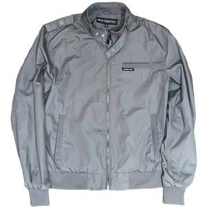 Member's Only Grey Iconic Racer Bomber Jacket Men's Size Small Zip Up
